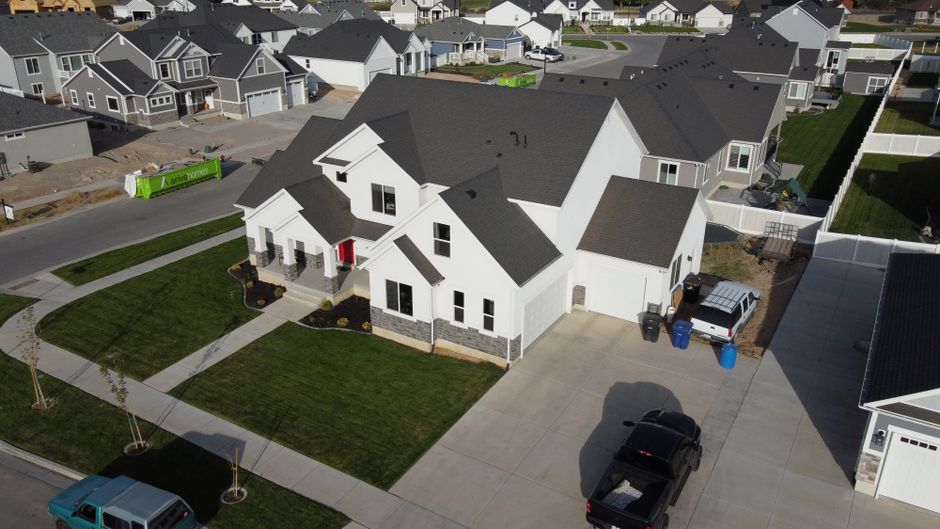 New-construction suburban home representative of the Wildhorse area
