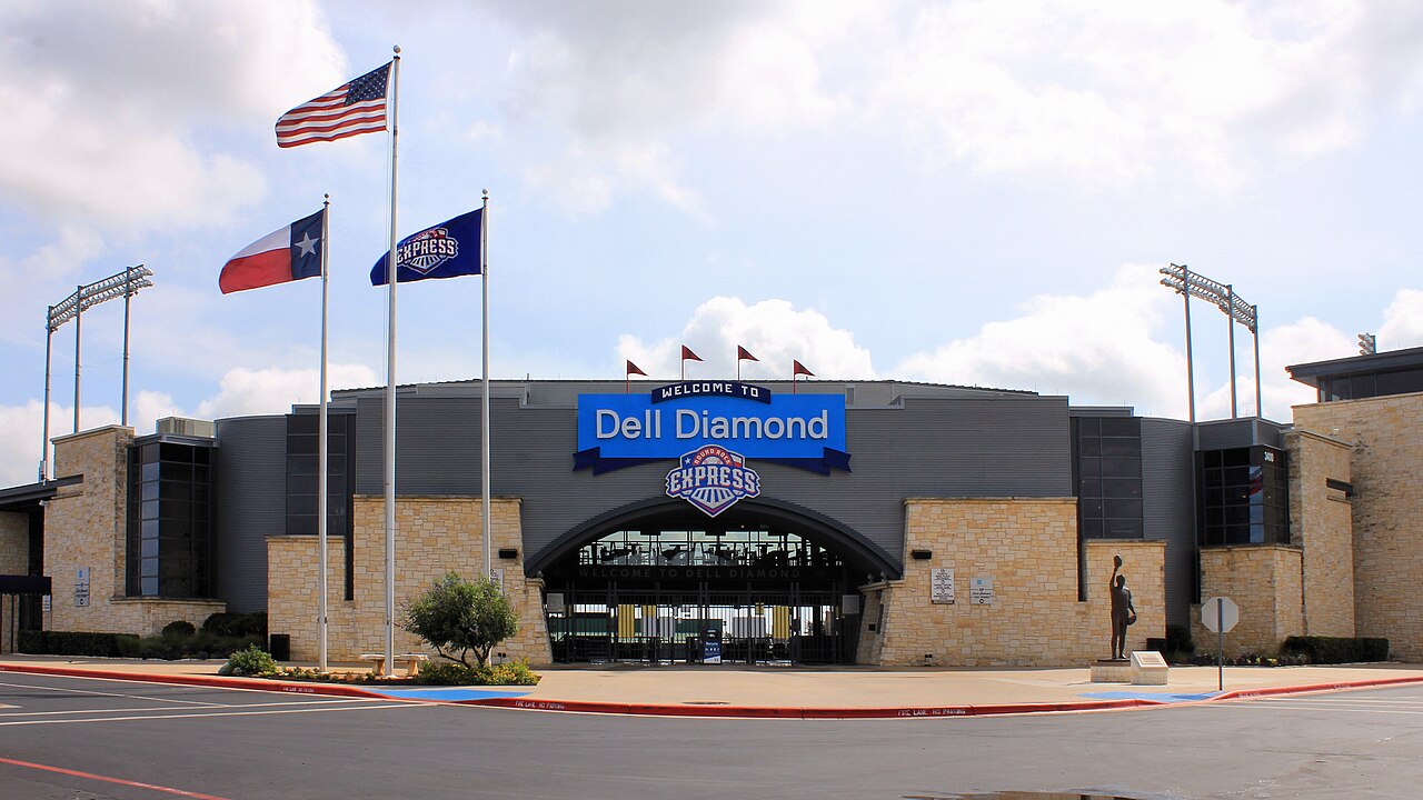 Entrance to Dell Diamond ballpark in Round Rock, Texas
